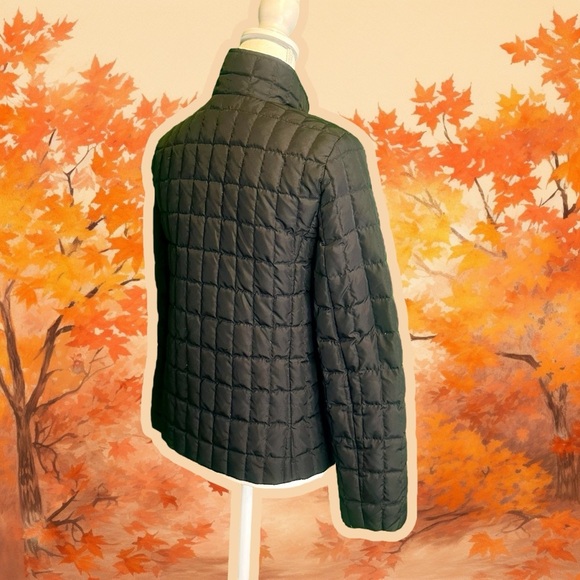 J. Crew Factory Black Zip-Up Quilted Down-Filled Jacket Size XS - Picture 10 of 14